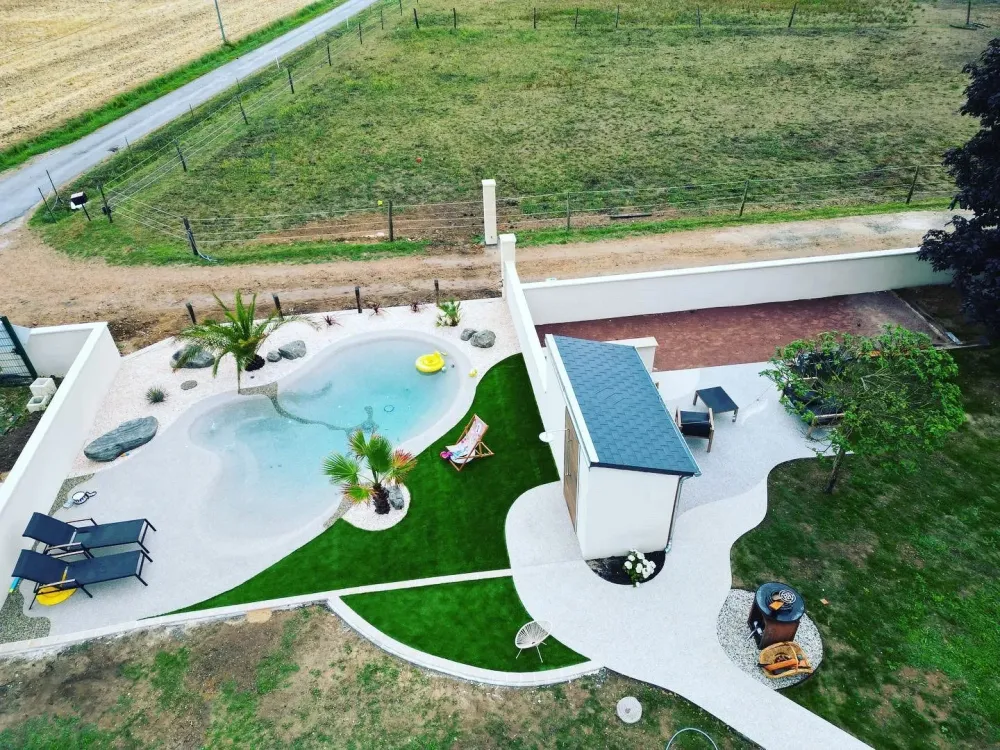 Piscine lagon pool house